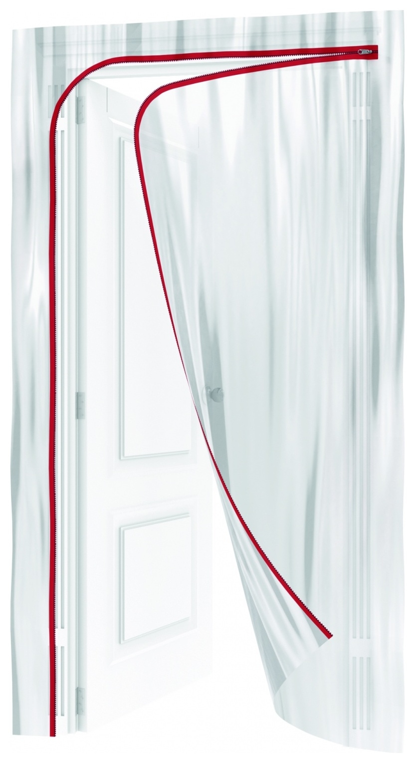 Пленочная дверь на молнии типа L,220 X 120 Cm, с малярной лентой 2.5 см х 10 м