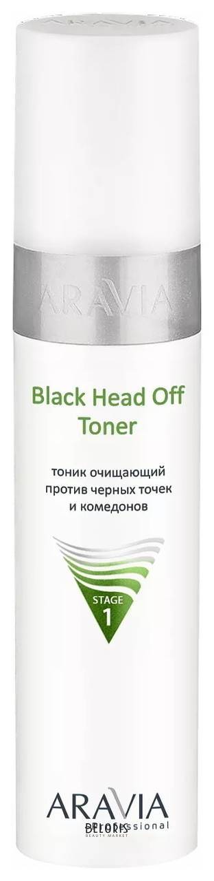Тоник очищающий против черных точек и комедонов для жирной и проблемной кожи Black Head Off Toner Aravia Professional