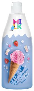 Крем-гель для душа молоко и земляника Ice-cream Milk