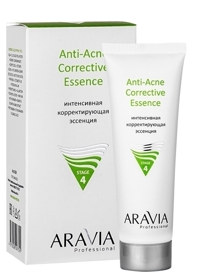 Интенсивная корректирующая эссенция для жирной и проблемной кожи Anti-Acne Corrective Essence Aravia Professional