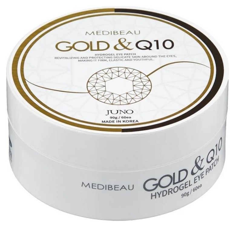 Гидрогелевые патчи для век с золотом и Q10 Medibeau Gold & q10 Eyepatch Juno