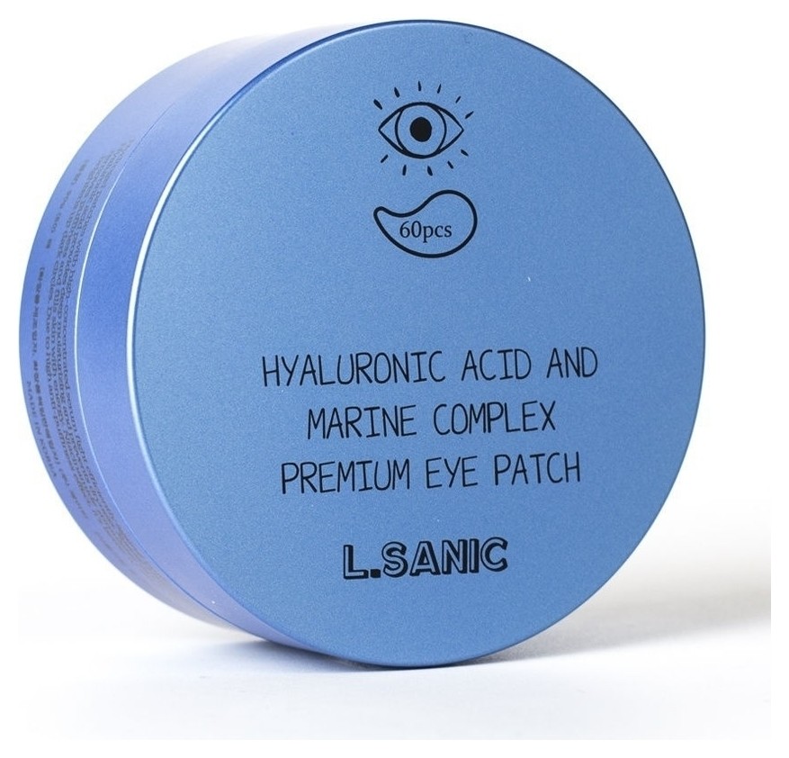 Патчи гидрогелевые для области вокруг глаз с гиалуроновой кислотой и экстрактом водорослей L.Sanic