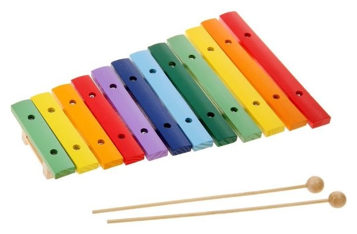 

Игрушка музыкальная "Ксилофон", 12 тонов, 2 палочки, в пакете