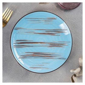 Тарелка десертная Scratch, D=17,5 см, цвет голубой Wilmax England