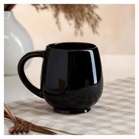Кружка "Чайная", черная, керамика, 0.4 л Керамика ручной работы