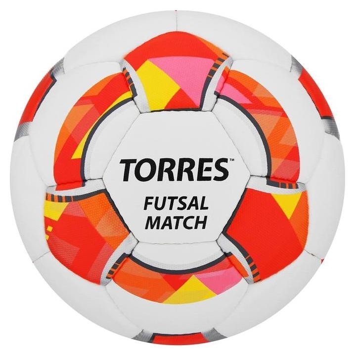 

Мяч футзальный Torres Futsal Match, размер 4, 32 панели, PU, 4 подслоя, белый/красный