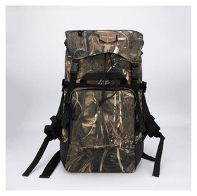 Рюкзак туристический, 40 л, отдел на стяжке шнурком, 3 наружных кармана, с расширением, цвет камыш Huntsman