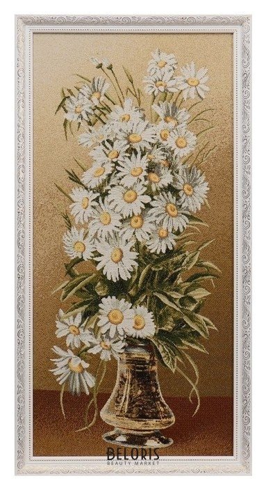 Гобеленовая картина Букет белые ромашки 38*70 см NNB
