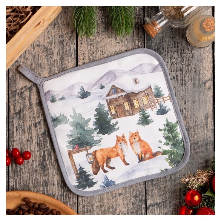 

Прихватка "Forest Animals" 19х19 саржа,100% х/л,ватин 250г/м2