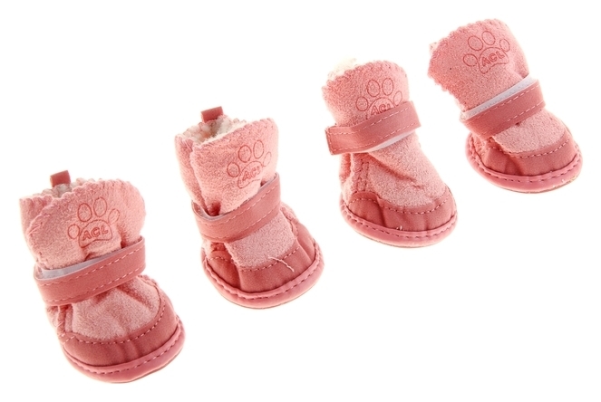 Ботинки элеганс, набор 4 шт, размер 5 (Подошва 6,2 х 5 см) розовые