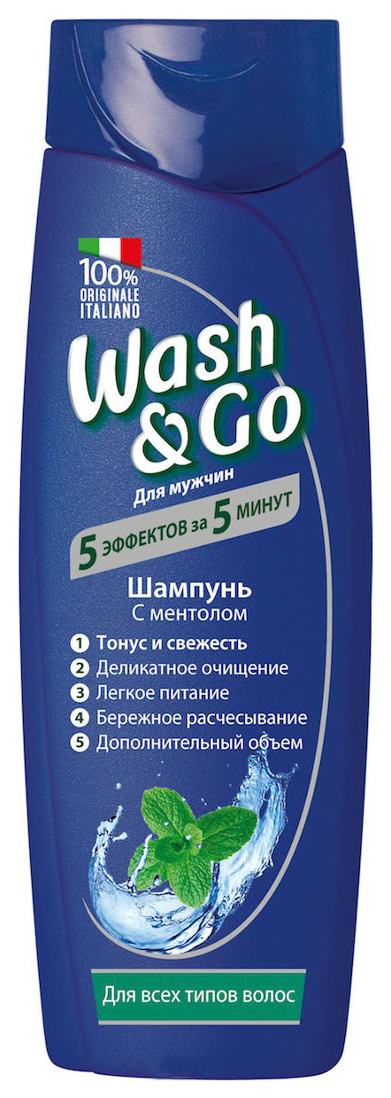 Шампунь с ментолом для всех типов волос Wash & Go