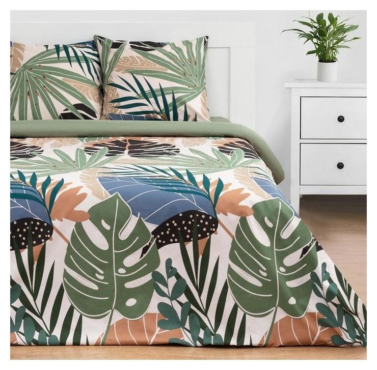 

Постельное белье "Этель" 2 сп Colored Tropics (Вид2) 175*215 см, 200*220 см, 70*70 см - 2 шт