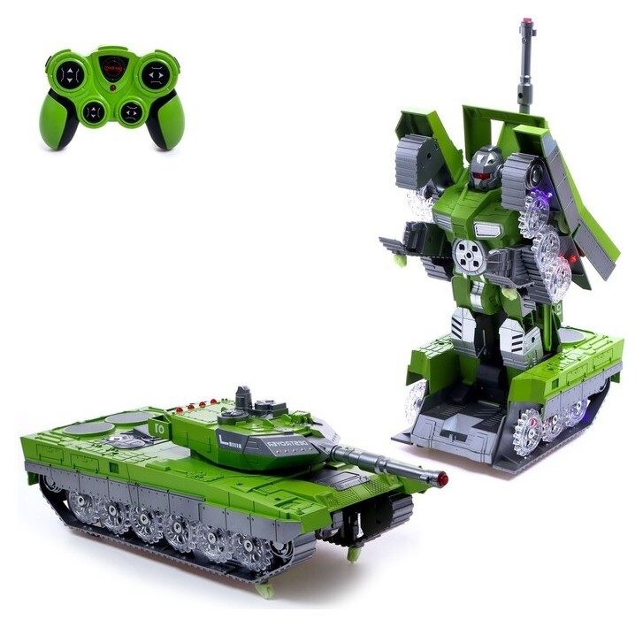 Робот радиоуправляемый «Танк», трансформируется, стреляет присосками  