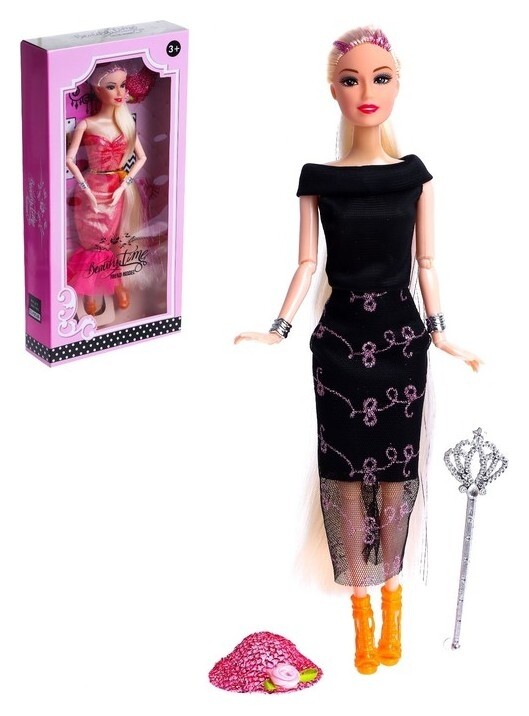 Кукла модель шарнирная «Дженнифер» в платье, с аксессуарамм  