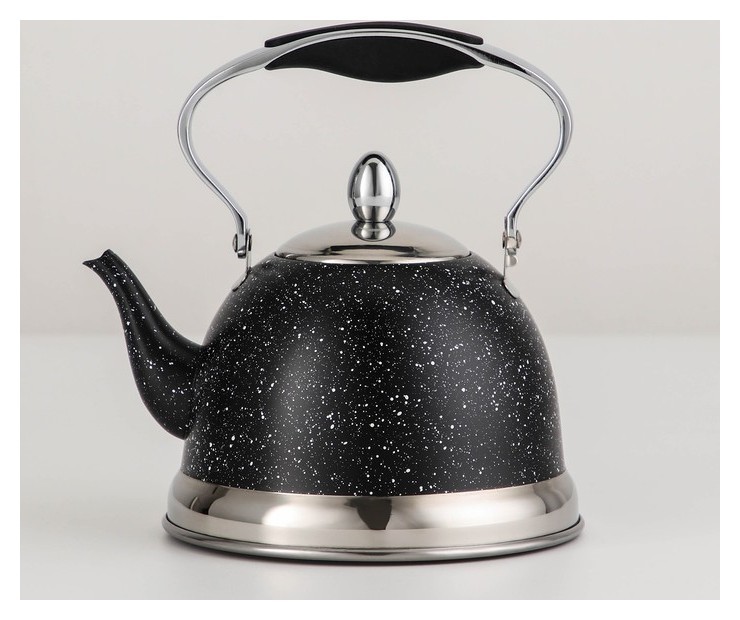 Чайник заварочный с ситом «Звёздное небо», 1,2 л, индукция, цвет чёрный