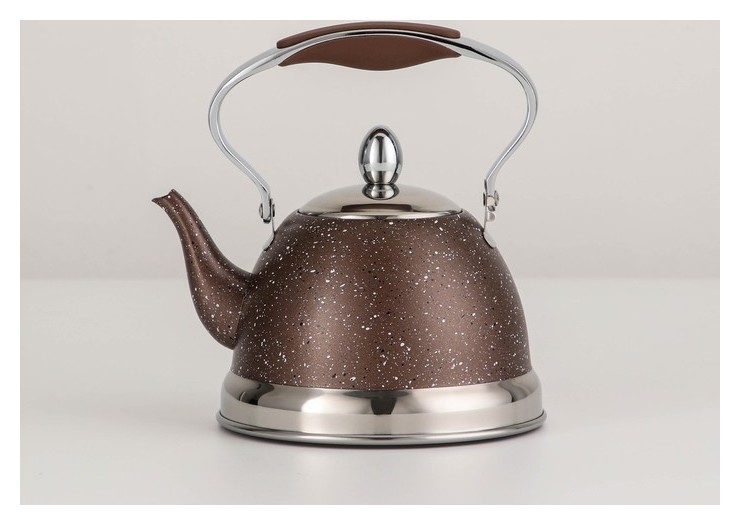 Чайник заварочный с ситом «Звёздное небо», 1 л, индукция, цвет коричневый