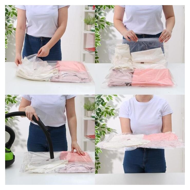 Вакуумный пакет для хранения одежды «Роза», 50×60 см, ароматизированный  