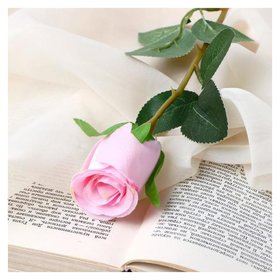 Цветок искусственный "Бутончик розы" 5х50 см розовый 