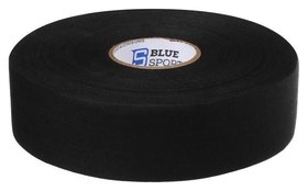 Лента хоккейная Blue Sport Tape Coton Black, длина 50 м, ширина 36 мм, чёрная 