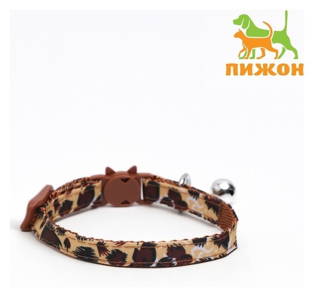 

Ошейник кошачий с пряжкой в форме кошки, ширина 1 см, ОШ 26, бежевый