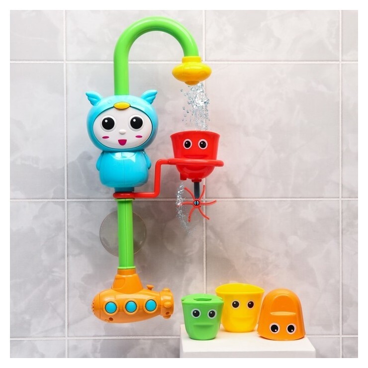 Набор игрушек для ванны «Глазастики», на присоске, на батарейках  