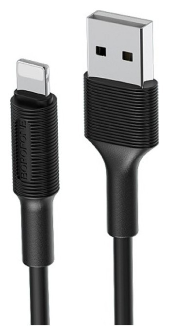 

Кабель Borofone Bx1, USB - Lightning, 2 А, 1 м, черный