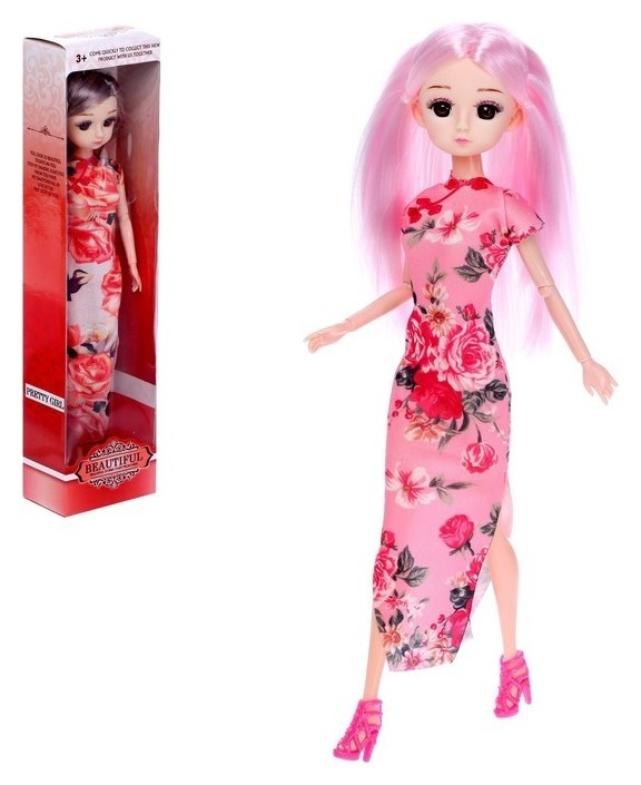 Кукла шарнирная «Элина» в платье