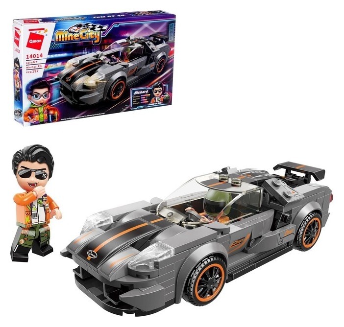 Конструктор гонки «Спорткар», 1 минифигура и 197 деталей  Enlighten Brick (Qman)