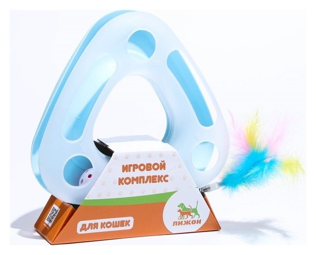 

Игровой комплекс "Загадочный треугольник" с дразнилкой и шариком, ,5 х 24 х 7 см, голубой 708727