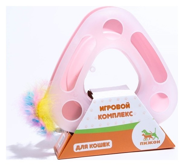 

Игровой комплекс "Загадочный треугольник" с дразнилкой и шариком, ,5 х 24 х 7 см, розовый 708727