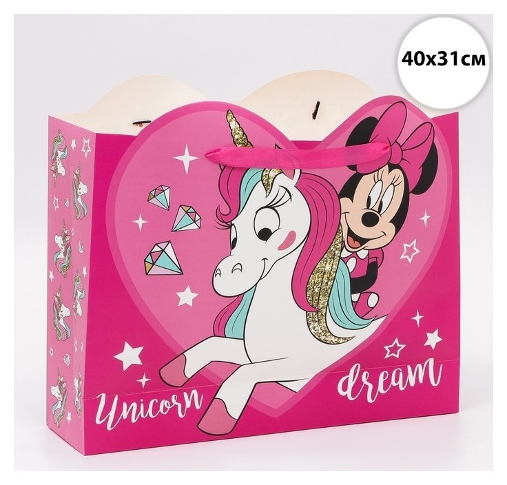 

Пакет подарочный "Unicorn Dream", единорог. минни маус, 40х31х11,5 см