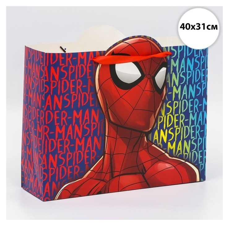 

Пакет подарочный "Spider-man", человек-паук, 40х31х11,5 см