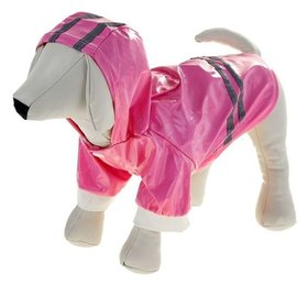 Куртка со светоотражающими полосами, размер M, розовая (Длина спинки - 20 см, объем груди - 32 см) 
