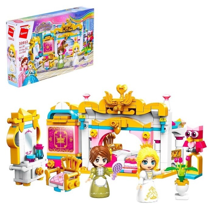 Конструктор принцессы «Комната принцессы», 2 минифигуры и 282 детали  Enlighten Brick (Qman)
