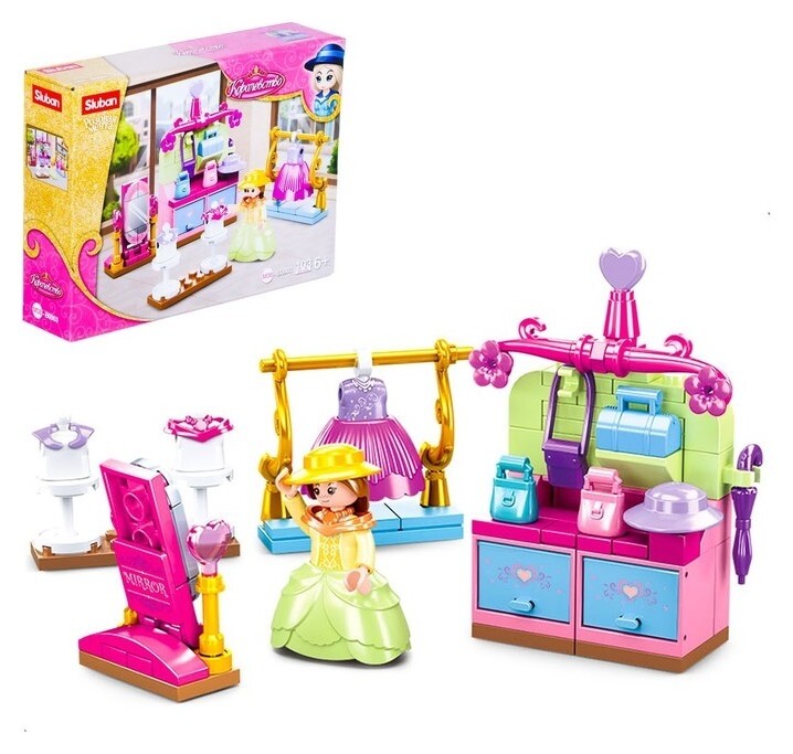 Конструктор розовая мечта «Королевская гардеробная», 103 детали Sluban