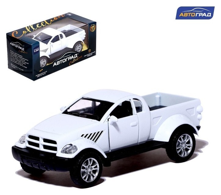 Машина металлическая «Раптор», открываются двери, 1:32, инерция, цвет белый  Автоград