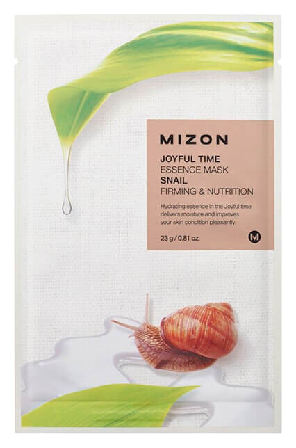 Маска для лица с экстрактом улиточного муцина тканевая Joyful Time Essence Mask Snail Mizon