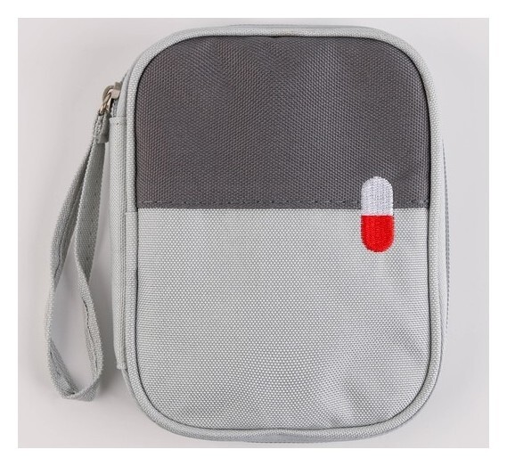 Аптечка дорожная, 14х11х2 см, серая  