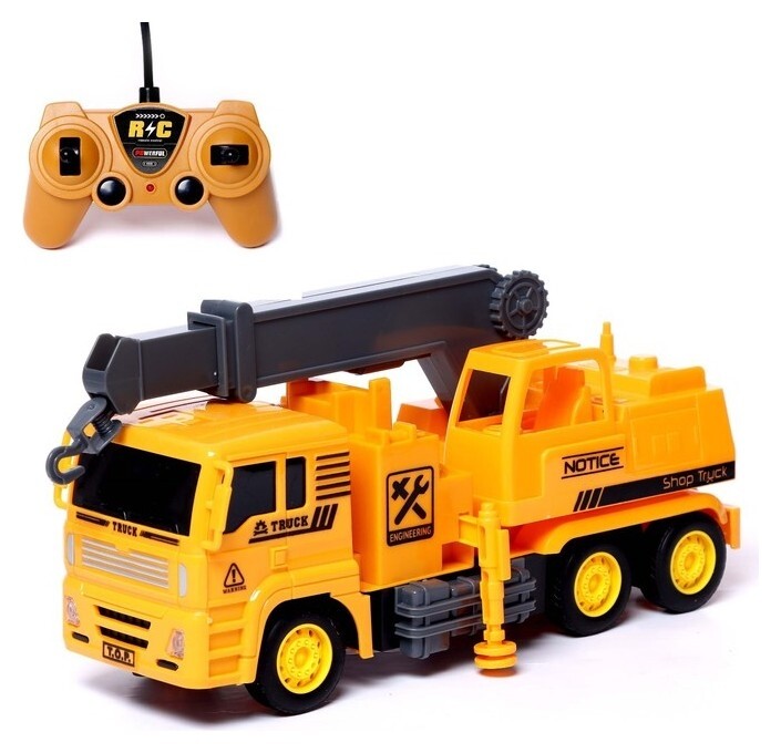 Грузовик радиоуправляемый «Стройка», с краном, работает от батареек  
