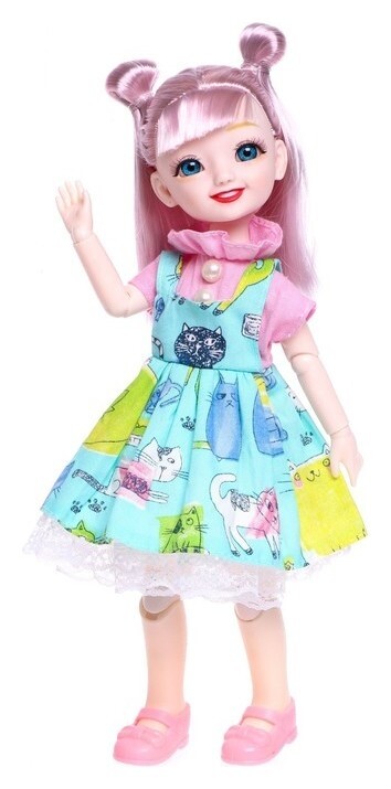 Кукла шарнирная «Мира» в платье  