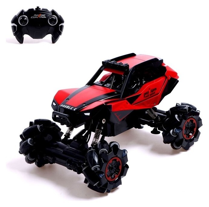 Машина радиоуправляемая «Джип-акробат», 4WD полный привод, движение во всех направлениях, цвет красный  