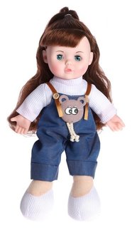 Кукла мягконабивная «Милашка» 32 см, со звуком, в комбинезоне 