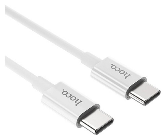 

Кабель Hoco X23, Type-c - Type-c, 3 А, 1 м, TPE оплетка, белый