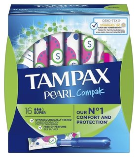 Тампоны гигиенические Compak Pearl Super Tampax