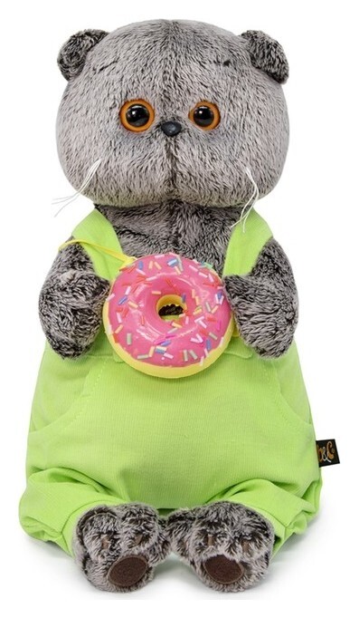 Мягкая игрушка «Басик с пончиком», 30 см  Басик и Ко