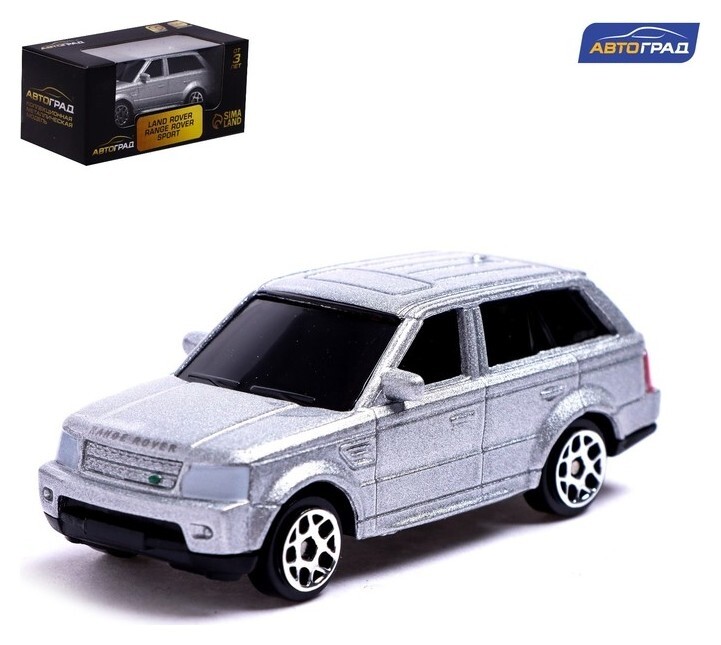 Машина металлическая Land Rover Range Rover Sport, 1:64, цвет серебро  Автоград