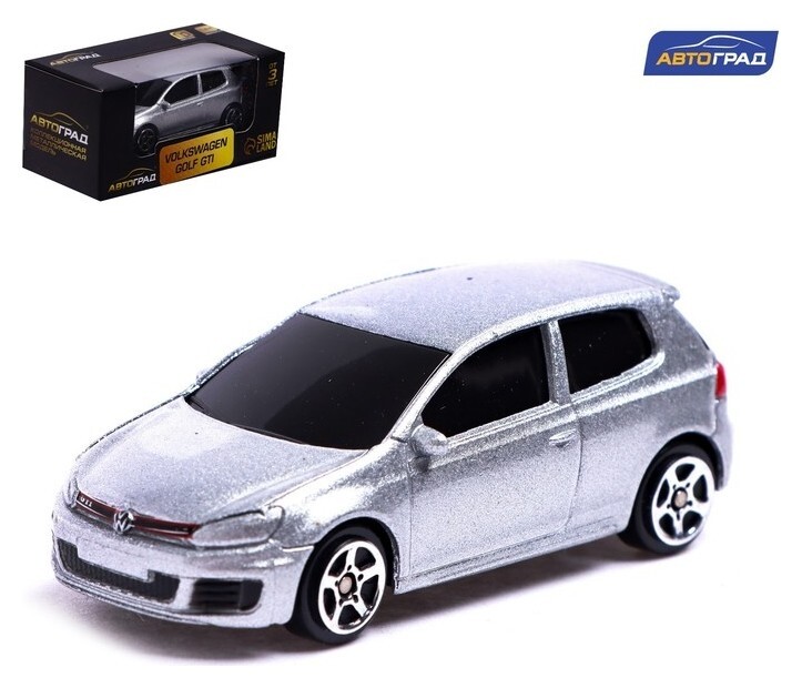 Машина металлическая Volkswagen Golf Gti, 1:64, цвет серебро  Автоград
