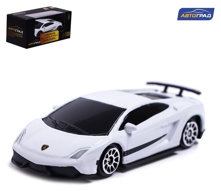 Машина металлическая Lamborghini Gallardo LP 570-4 Superleggera,1:64, цвет белый  Автоград
