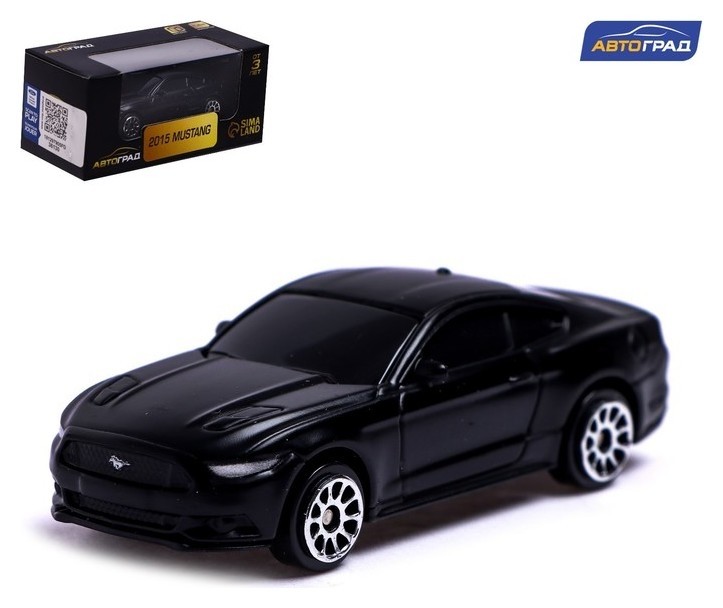 

Машина металлическая Ford Mustang, 1:64, цвет чёрный матовый