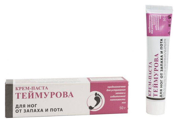 Крем-паста для ног против пота и запаха Теймурова  Зеленая дубрава